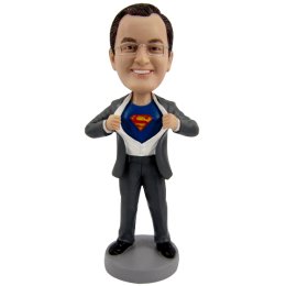 Superhero groomsmen bobblehead gift