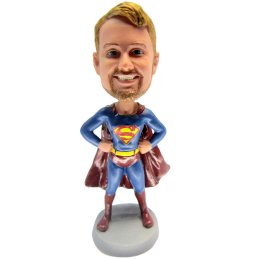 Superman groomsmen bobble head gift