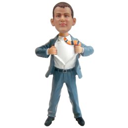 superhero groomsmen bobblehead - we can put your logo on the chest