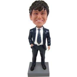 Groomsmen with hand in pocket bobble head