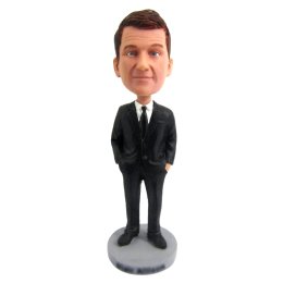 Groomsmen in suite bobblehead gift idea